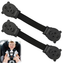2 Pack Anti Escape Car Seat Strap and Baby Safety Harness Clip, Adjustable Child Car Seat Security Clip with Cute Monkey Design for High Chairs Strol
