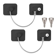 2 Pcs Refrigerator Door Locks, Fridge Lock with 4 Keys Stainless Steel Zinc Alloy Strong Adhesive Lock Protect Baby Safety Used on Refrigerators Free