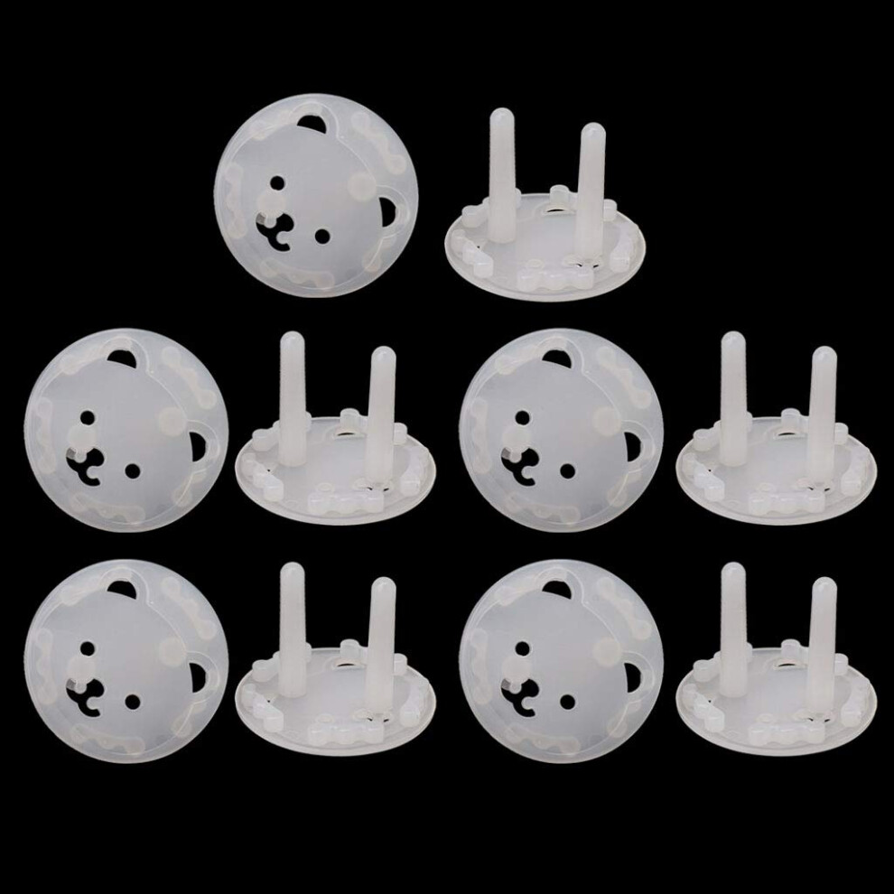 Safety Plug Protector,10Pcs Eu Stand Power Socket Cover 2 Hole Electrical Outlet Baby Child Safety Electric Shock Proof Plugs Protector Kerdejar