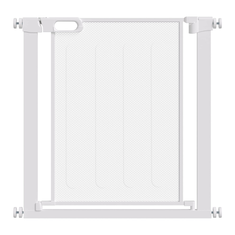 Pressure Fit Safety Gate For Doorways And Staircases, Dog Gate W/ Auto Closing Door, Pet Barrier For Hallways W/ Double Locking, Openings 75-8 Pawhut