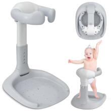 FTJKGH Foldable Baby Bath Stand | NO Assembly Required | Portable & Adjustable Baby Bath Support for 6-24 Months Toddler Standing Bath, with Anti-Sli