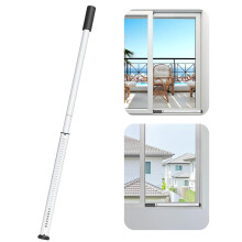 AceMining Heavy Duty Sliding Door Lock, 20-50inch Adjustable Multi-use Window Security Bar, Patio Door Stopper, White, 1 Pack
