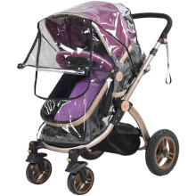 FakeFace Universal Stroller Raincover, Waterproof, Clear, PVC, Stroller Cover, Universal Fit, Large Carrycot & Traditional Pram