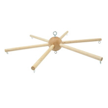 Perfeclan Wooden Mobile Frame Kit Decorative Equipment Creative DIY Wind Chime Crafts Hanger Frame Hanger for Baby Home Crib Wall Hanging Balcony