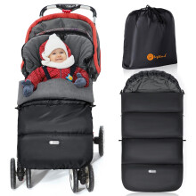 Ivywind Footmuff for Pushchair Universal, Winter Pram Footmuff for Baby with Drawstring, Waterproof Cosy Toes for Pram with Zip, Easy Access, Washabl