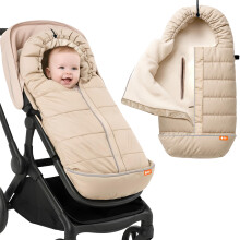 Baby Uma Pram Footmuff for Pushchair Universal - Oeko-TEX Standard 100, Fleece-Lined & Wateproof Pram Liner with Drawstring Hood, Universal Footmuff