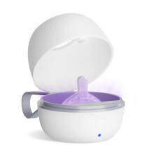 MOMMED Dummy Steriliser, UV Dummy Steriliser Portable, UV Dummy Steriliser, 99.99% Sterilization in 3 Minutes, 180-Min Battery Life, Type-C Rechargea