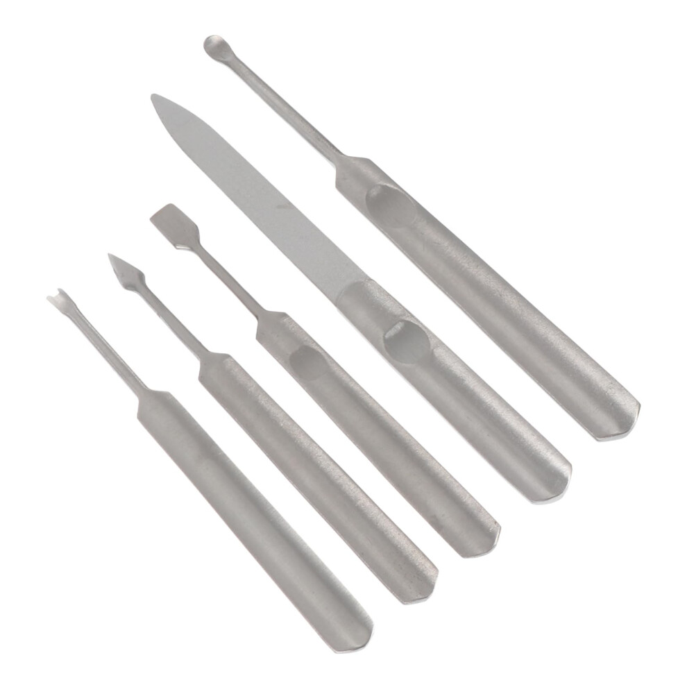 Cuticle Remover Kit Stainless Steel 5pcs Precision Trimmer Set for Manicure Pedicure Tools