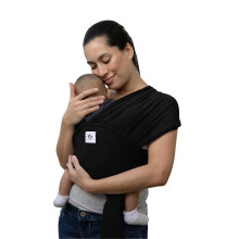 ELDOMA Black Baby Wrap Carrier - Lightweight, Breathable Baby Sling, Hands Free Baby Carrier Sling, Baby Carriers from Newborn to Toddler, (7-35 lbs