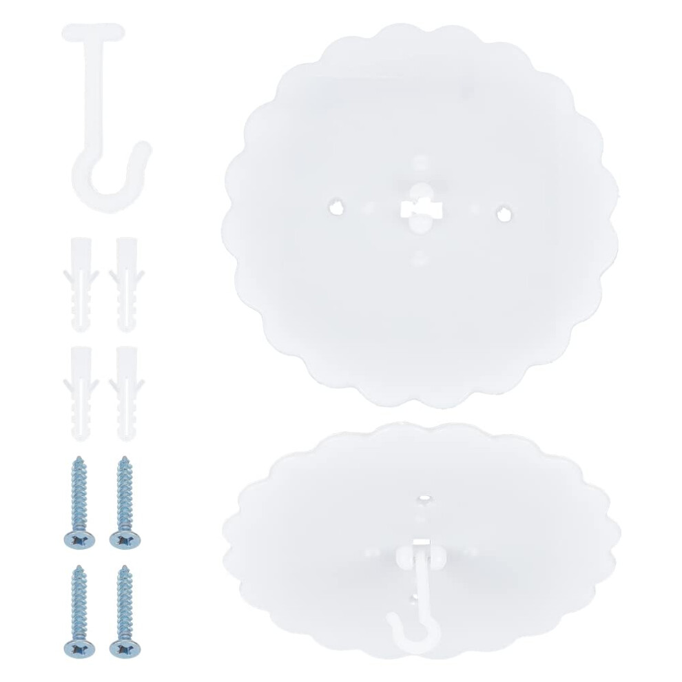 Gorgecraft 2 Sets Mosquito Net Ceiling Hook Canopy Hooks Dome Mosquito Net Hooks With Base Screws 17.9Cm Super Glue Ceiling Hangers Hook For Hanging