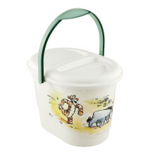 keeeper Winnie nappy bin with lid and carrying handle, Waste bin for baby nappies, Karol, white