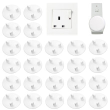 24 Pack Plug Socket Covers UK, Baby Child Safety Socket Covers, Guards Caps Tight Grip Sockets Protector for Children Safety Protection at Home and S