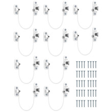 eSynic UPVC Window Restrictors 10pack Window Restrictor for Cat Child Safety Window Lock with Self Screws Keys Limiting Opened Distance and Ventilati