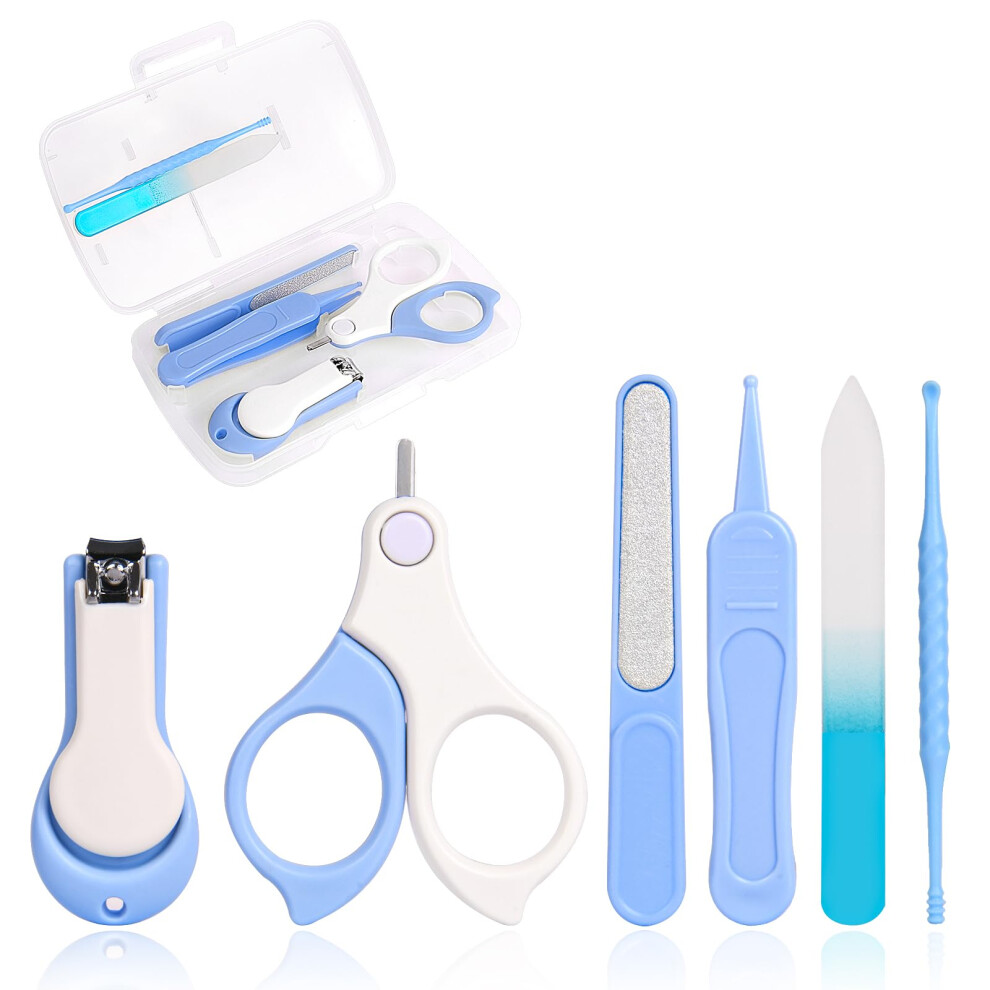 Baby Nail Kit, 6Pc Baby Nail Clippers, Baby Nail Care Tool, Baby Nail Care Set Manicure Set Include Nails Clipper, Rounded Scissor, Earpick, Vicloon