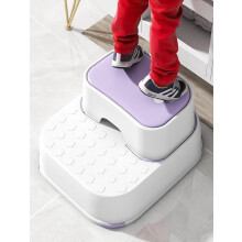 Step Stool 2 Tier Non Slip Removable Foot Step Bench Plastic Leader Baby Foot step Up Sturdy Strong Safe Toddlers Potty Training Toilet Kitchen Gift