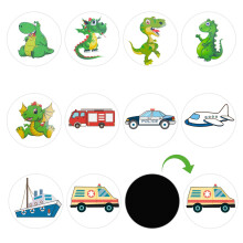 10 Pcs Waterproof Color Changing, Reusable Potty Seat Magic Stickers - Potty Training Reward Stickers & Targets (10 Patterns)