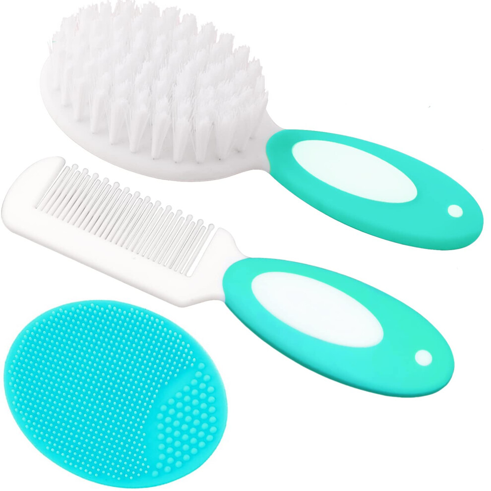 Baby Hair Brush, Cradle Cap Brush, Baby Hair Comb, Baby Hair Brush And Comb Set For Newborns & Toddlers, Baby Brush Soft Bristles, Ideal For Cradle C Mr Lion