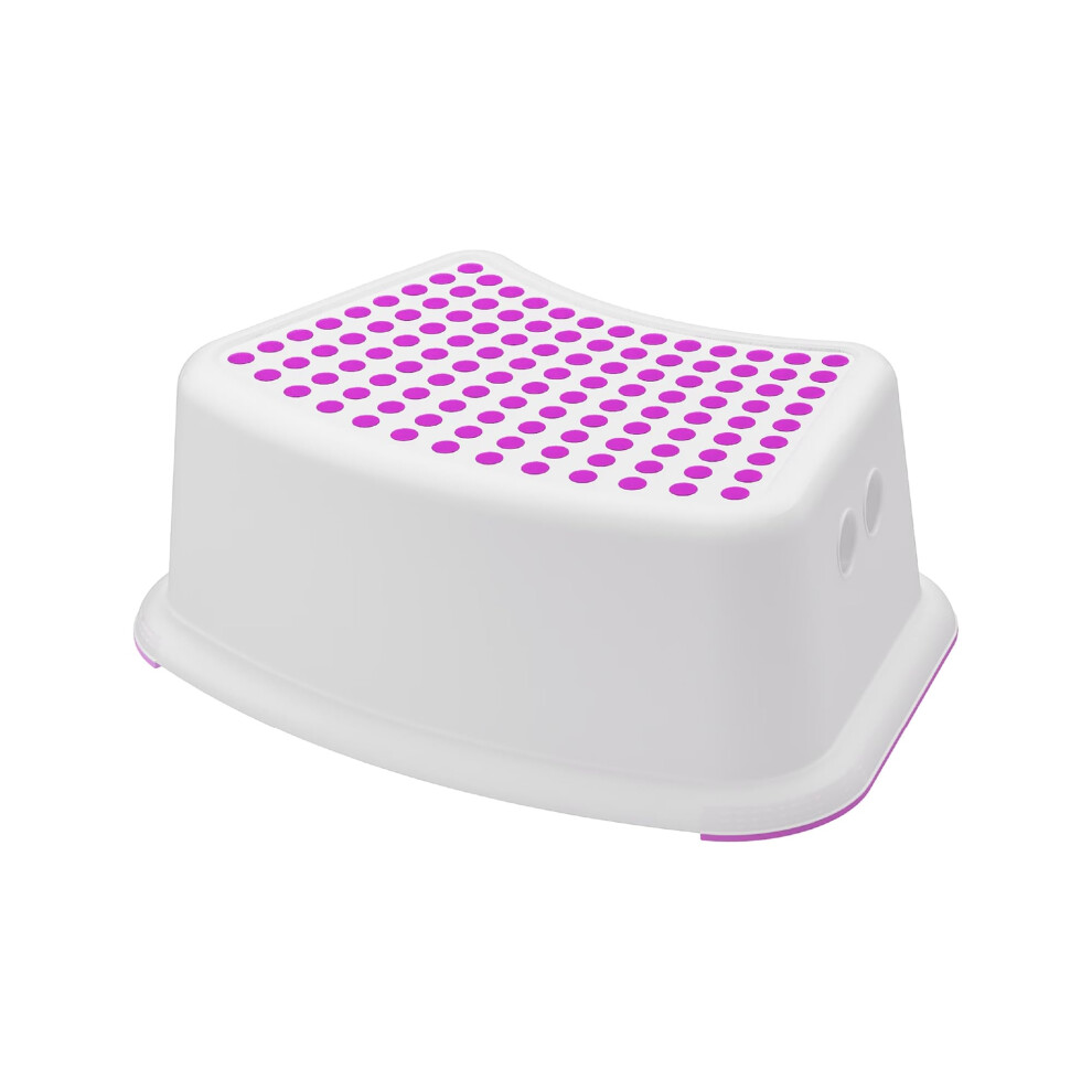 Sturdy Step Stool For Bathroom, Practical Non-Slip Toilet Step For Kids, Multiuse Booster Step, Toddler Potty Training Stool (Pink) Pink Rmtl