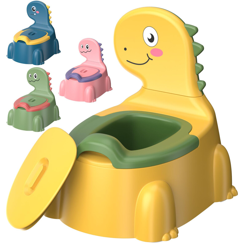Potty Training Toddler Toilet,Baby Potty Chair For Kids Boys Girls,Dinosaur Portable Potty Toddlers Toilet Seat Potties Trainer With Lid Splash Guard Sweetmirth