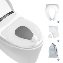 Pejoye Foldable Potty Toilet Training Seat, Potty Training Toilet Seat for Boys and Girls, Foldable Travel Toilet Seat Toddler with Travel Bag, Non-S