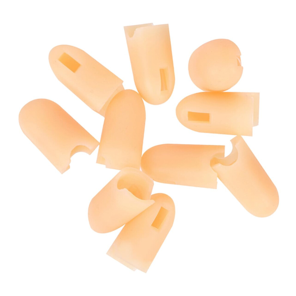 10pcs Silicone Finger Cots Nail Art Practice Fingers for Manicure Training and Polish Protection