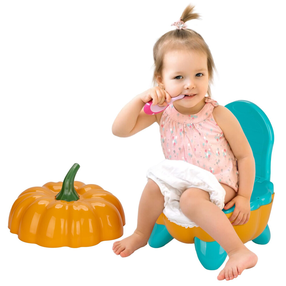 Pumpkin Shaped Training Toilet Seat With Splash Guard For Baby Potty | Lightweight And Portable Training Seat For Potty Fugualin