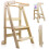 Uuoeebb Foldable Learning Tower, Wooden Step Stool for Kids with 3 Adjustable Height, Kitchen Folding Learning Tower for Child with Magnetic Whiteboa 1