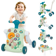 6 in 1 Baby Walker, Sit to Stand Learning Walker, Early Education Activity Center Learning Toys Toddler Walker Push Toy for Baby Toddlers