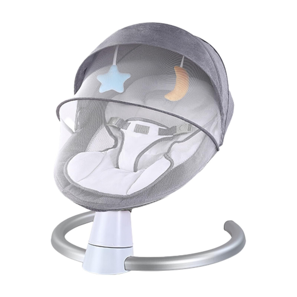 Electric Baby Bouncer With Bluetooth, Baby Bouncer Chair With 5 Swing Speed, 3-Stage Timer And Remote Control, Portable Swing Chair From Birth For Ne Pioncrey