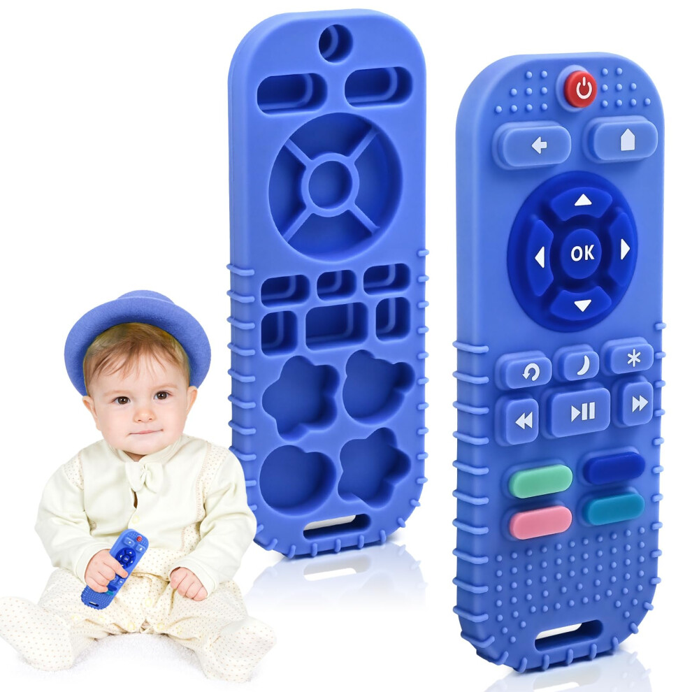 Baby Teether For Teething Relief Baby Toys 0 3 6 9 12 Months, Sensory Silicone Remote Control Baby Teether Toy For Babies Newborn Infant Boy Aituitui
