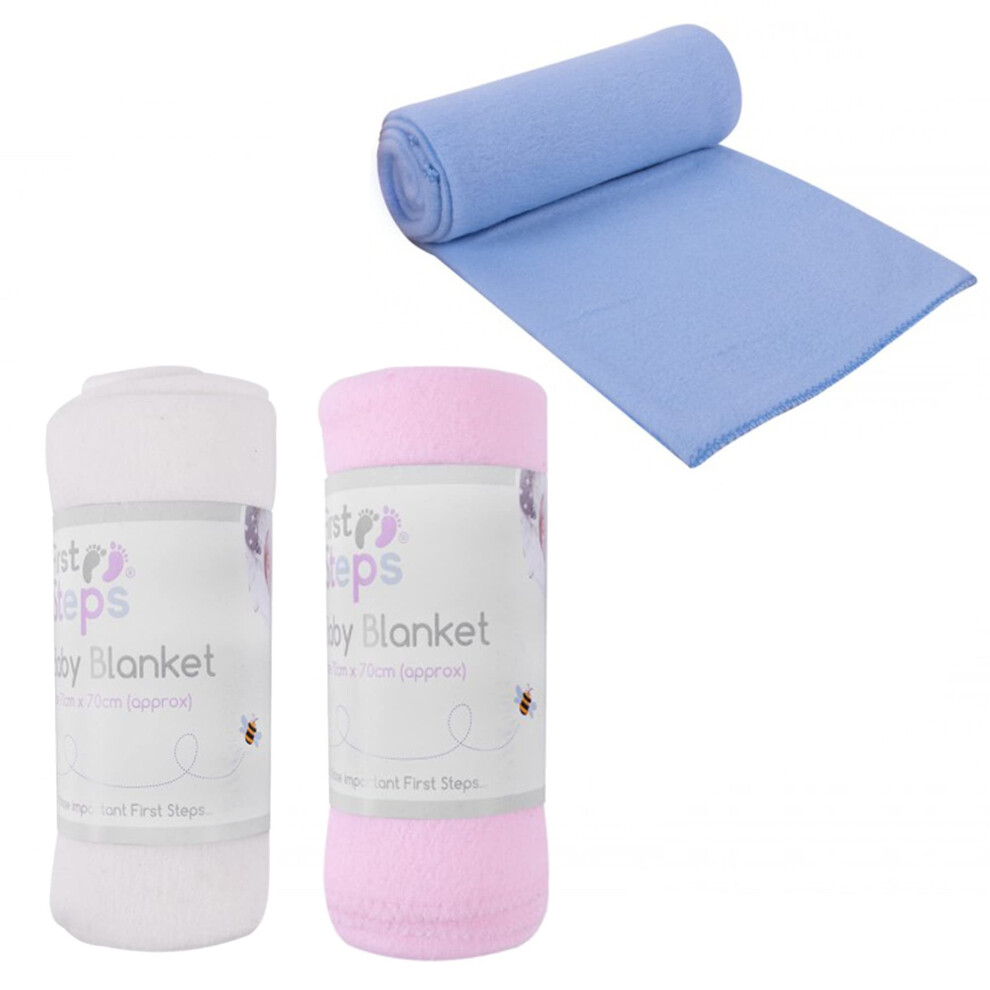 3 Pack Super Soft Baby Fleece Blankets 70 X 70Cm For Babies From Newborn Ideal For Cot, Pram, Crib, Car, Moses Basket, Pushchair, Car And General Eve D.a.y. Republic