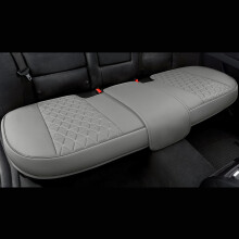 Black Panther PU Leather Rear Bench Car Seat Cover Protector Fits 90% of 4-dr Vehicles for Seat Bottom Only (Not for Pickup Truck and Large SUV), Tri