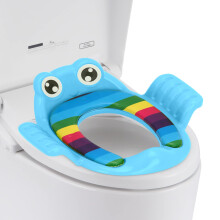 Trintion Potty Training Toilet Seat 38x35cm Kids Non-Slip Splash Resistant Comfortable Toilet Trainer with Handles and Backrest Portable Toddler Toil