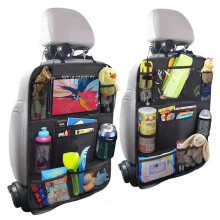 Kardne 2Pcs Kids Car Back Seat Organiser, Anti-Kick Protectors, Waterproof Toy Storage Pockets, Easy Clean, 600D Polyester, Mesh Pockets