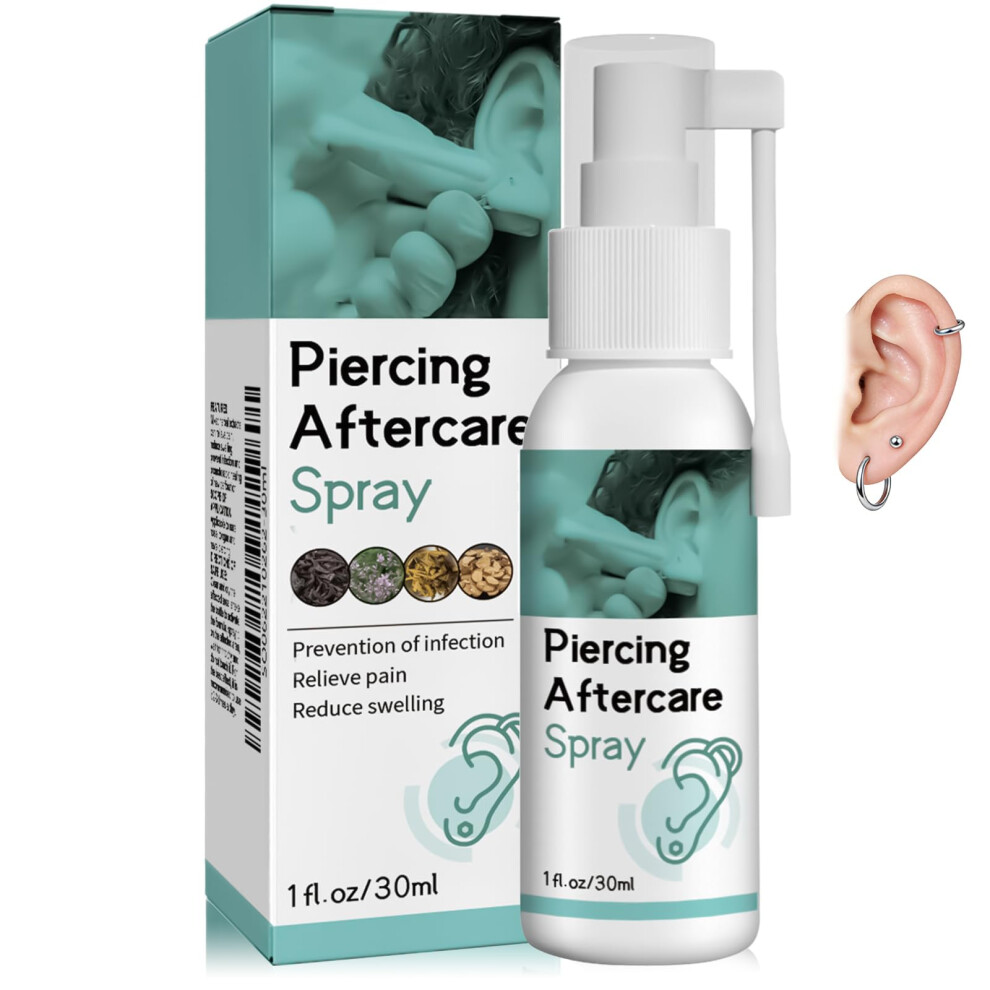 Beauthink Piercing Aftercare Spray - Piercing Cleaning Solution, Sterile Saline For Ear, Nose, Tongue, Navel, Ear Care Fluid, Cleaning & Effective
