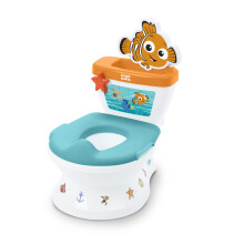Disney Baby Finding Nemo My Size Potty 2-in-1 System Toddler Potty Training Toilet with Lifelike Flushing Sounds, Splash Guard, Removable Seat, Inclu