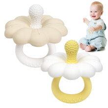 ZOCONE 2 Pack Teething Toys for Baby Teether 3-12 Months, Silicone Baby Teething Toy Cute Teething Dummy for Baby Toys, Best Teething Relief for Babi