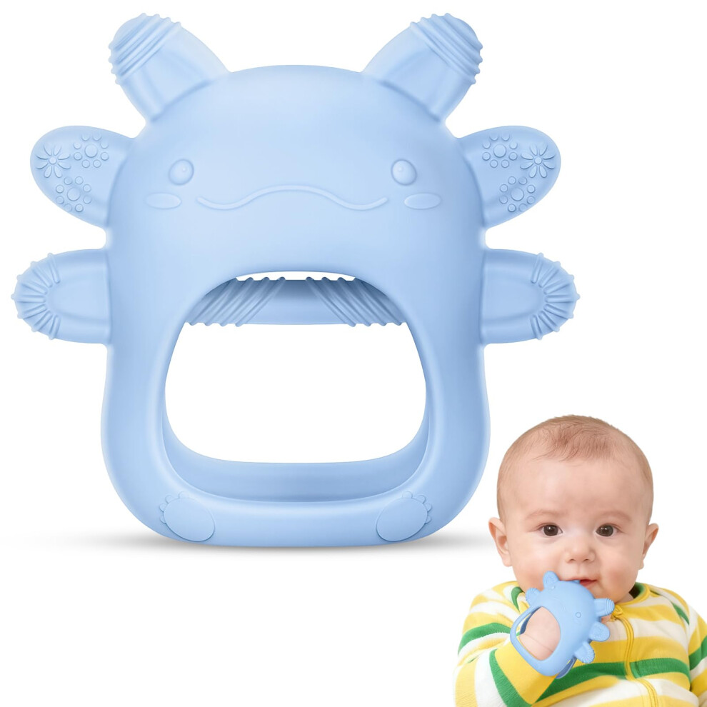 Baby Teething Toy, Silicone Mitten Teether, Soft Chewable Teether Toy, Bpa Free Teething Mitten For Babies, Anti-Drop Teething Relief Chew To Vicloon