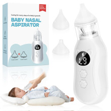 UIOF Electric Nasal Aspirator Baby | Portable Snot Sucker Toddler | Rechargeable Suction Power & Washable | Aspirator Electric Nose Sucker for Baby w