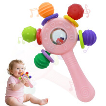 Teething Toys for Baby, Sensory Baby Toys 0-6 Months, Teethers for Babies 3-6 Month Birthday, Newborn Babies Rattles with Shake/Spin, Boys Girls Chri