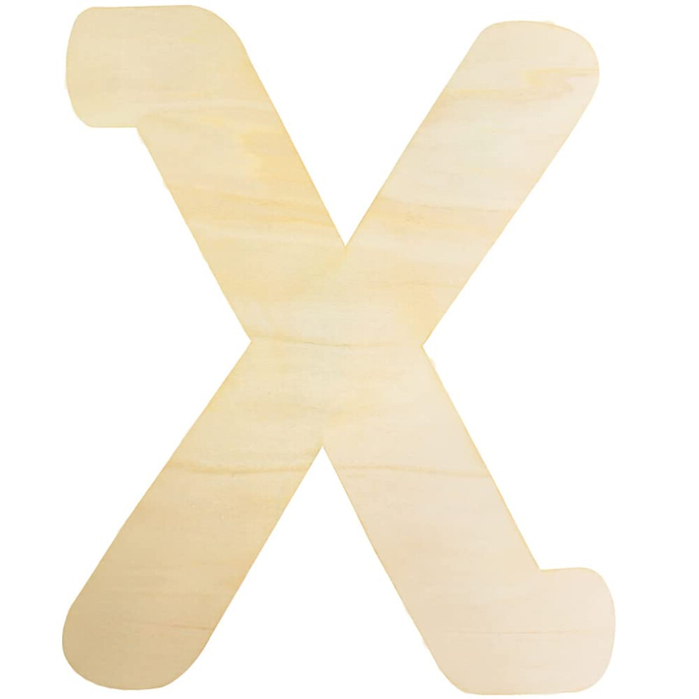 Large Wooden Letters 12 Inch, Unfinished 30Cm Wooden Letter X For Crafts Children's Names Capital Alphabet 5Mm Thick Wood Letters For Nursery Decor W Longan Craft