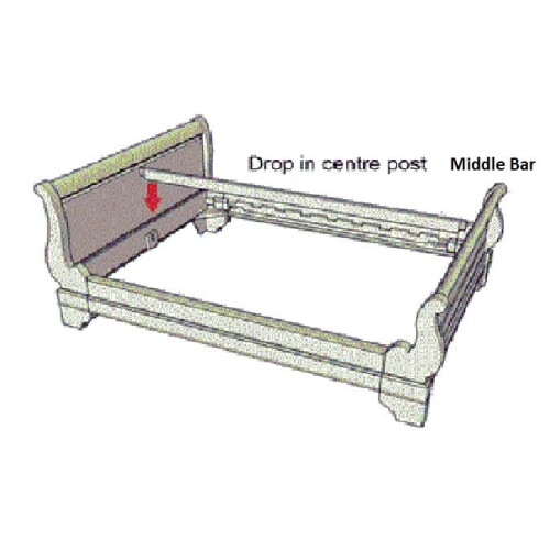 mm08enn Wooden Middle Bar - Replacement Support for Bed Size 4ft6 & 5ft (4ft6 Bed Size 76" Bar) 1