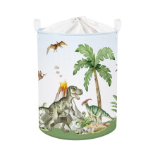 HUUMONSS Dinosaurs Baby Laundry Hamper Collapsible Clothes Kids Storage Basket Palm Tree Large Boys Girls Gift Toy Box Bin for Nursery Room, Green, 6