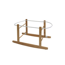 Cuddles Collection Wooden Rocking Moses Basket Stand Fits Standard Moses Baskets | Gentle Soothing Rocking Motion | Safe, Sturdy & Easy Assembly (Pin