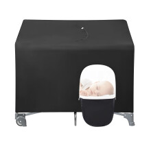 PandaEar Travel Cot Blackout Cover, Pack and Play Blackout Cover, Breathable Portable Stretchy Snooze Shade Cot Canopy Tent, for Indoor & Outdoor