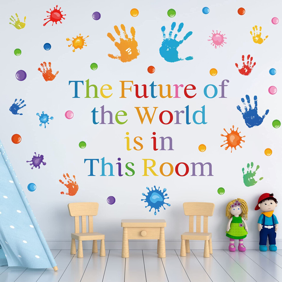 Colorful Inspirational Wall Stickers, Letter Wall Sticker Quote Alphabet Removable Wall Decals Positive Paint Splatter Wall Stickers For Classroom Sc Sinekong