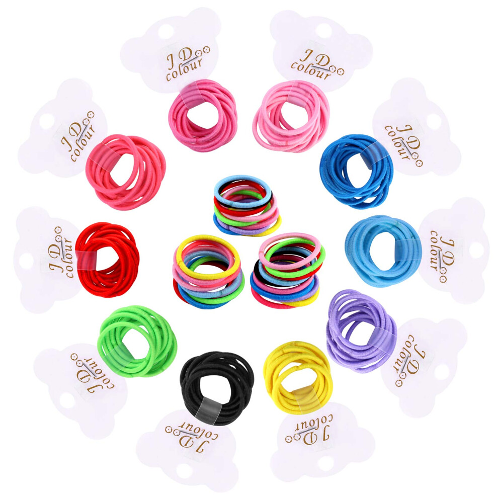 Elastic Baby Hair Ties For Thin Hair, 100Pcs Multicolor Mini Small Ponytail Holders Hairbands Tiny Hair Bands No Metal Hair Accessories For Baby Girl Zingso
