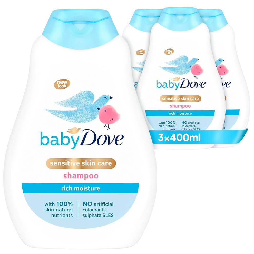 Baby Dove Rich Moisture Shampoo - Soothing & Gentle For Newborns & Infants, Tear-Free With Mild Fragrance, Perfect For Sensitive & Dry Scalp, Skin Ca