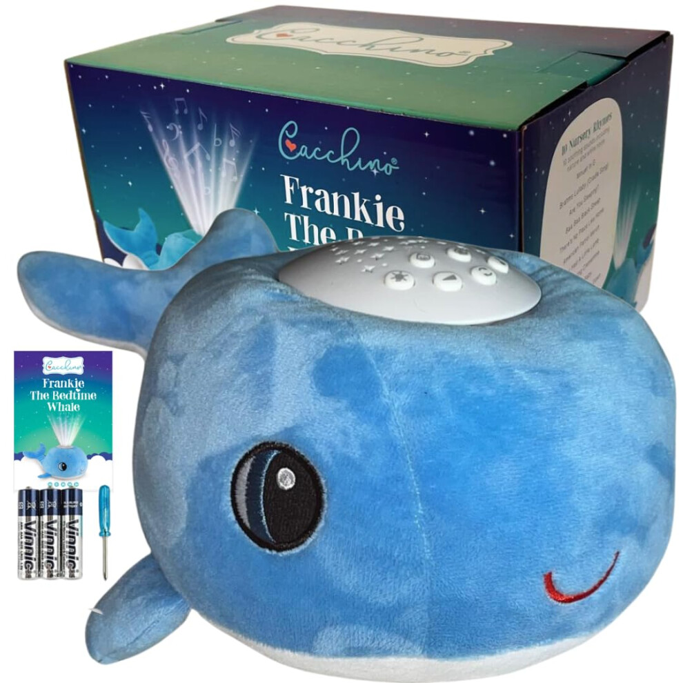 Baby Sleep Aid With Cry Sensor Award Winning Plush Whale Sleep Soother With 20 Lullabies Noise And Soothing Sounds Smart Sensor Activ White Cacchino