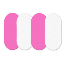 4 x Moses Basket Fitted Sheets (75 x 35 cm) | Oeko-Tex Standard 100 Certified | Ultra Soft & Breathable Moses Basket Sheets (White & Pink, 75 x 35 cm
